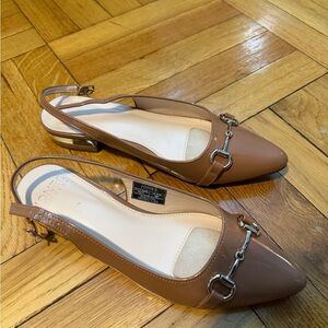 Jones New York Women's Tan Slingback Shoes
